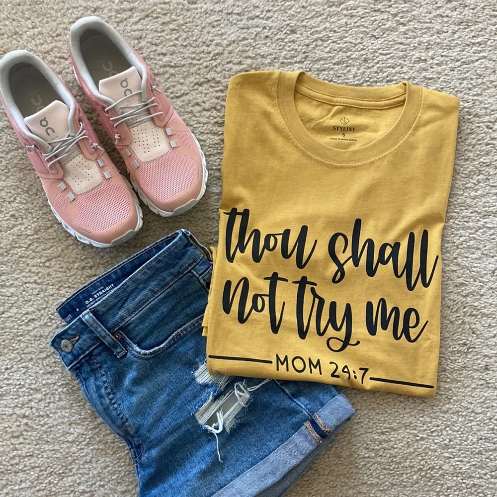 ‘Thou Shall Not Try Me’ Short Sleeve Graphic Tee - Picture 2 of 5